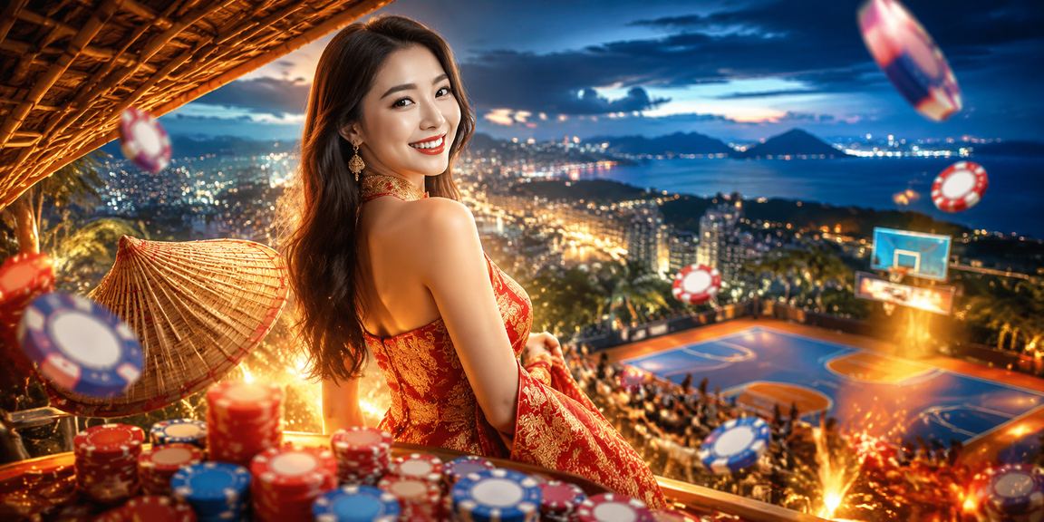 Người dùng tại Sa Pa đặt cược bóng rổ trực tuyến với chiếc nón lá truyền thống bên cạnh